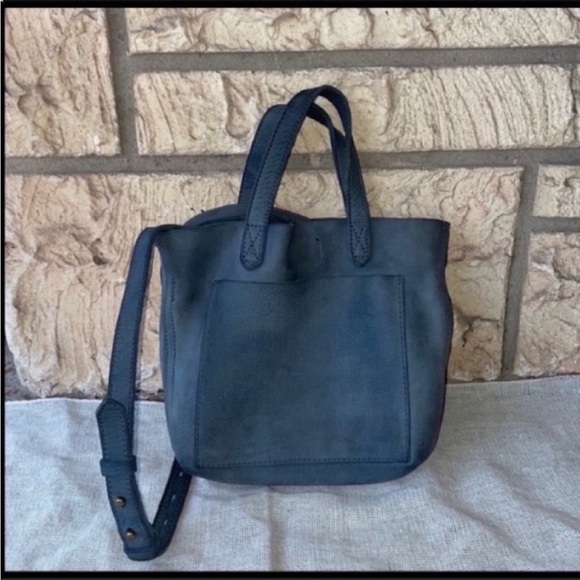 Madewell Blue Small Transport Crossbody Suede Edition Sold Out Mini Sold out - Picture 8 of 10